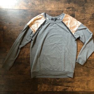Sequin shoulder sweatshirt